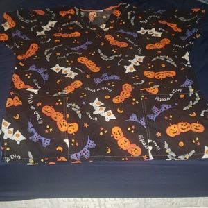 Halloween Scrub Top